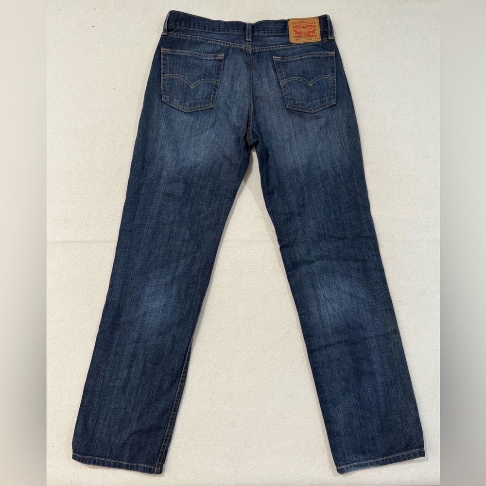 Levi’s 514 Straight Fit Jeans Mens Dark Wash Denim - Picture 2 of 4